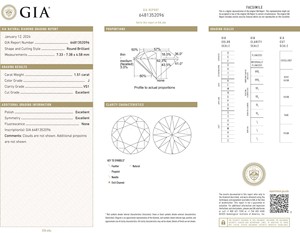 1,51 quilates blanco J Color VS1 pureza redondo corte brillante Natural GIA certificado diamantes sueltos Naturales de La India para uso en joyería - Product Image 2