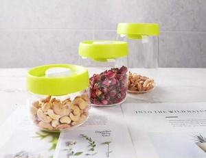 ThankHot 0.8L Écologique Cuisine Bocal En Verre En Plastique Borosilicate Joint <span class=keywords><strong>Hermétique</strong></span> Pompe Couvercle Couleur Boîte Pack <span class=keywords><strong>Vide</strong></span> De Stockage Des Aliments - Product Image 6