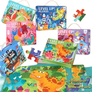 2025 nuovi prodotti personalizzati 60 pezzi di carta cartoon puzzle Montessori puzzle creativo puzzle set puzzle per bambini regali ragazzi e ragazze CE - Product Image 2