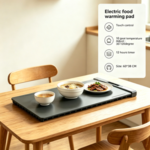 New Trending Factory Supply Warming <strong>Tray</strong> Panel Heater 30-120℃ Temp Control Easy to Clean up Silicone Kitchen Gadget - Product Image 3