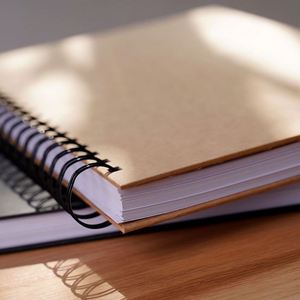 Customizable Sketchbook Coil Thickened Blank Notebook White Paper Inner Page Student Hard Leather <b>Notepad</b> Simple <b>A4</b> Postgraduate - Product Image 3