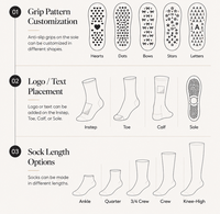 Chaussettes de yoga et de pilates pour femmes, imprimées sur mesure, avec logo de marque, antidérapantes, options de couleurs pour les commandes de marques personnalisées