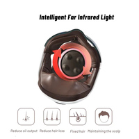 Masseur de Tête Électrique Rechargeable à Pression d'Air avec Massage des Yeux pour Soulagement Chaleureux du Stress, Détente et Musique Intelligente