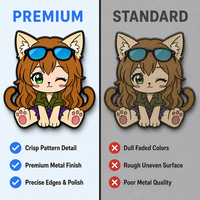 Épingles en métal d'anime, badges de dessin animé, boutons mignons, broches en métal, artisanat en métal, épingles en émail d'anime dur pour chemise, épingles de revers pour souvenir