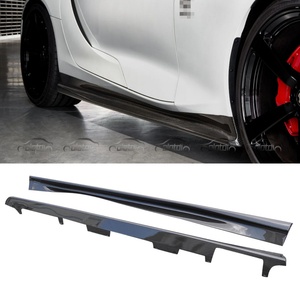 2019+ for Toyota Supra GR A90 A91 MK5 Exterior Accessories Sports Design Carbon Fiber <b>Step</b> <b>Bar</b> 3D Style Carbon Side Skirts CF - Product Image 2