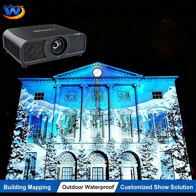 IP67 Outdoor Laser Projector 4K 10000 LM Professional 3D Mapping Projector DLP Large Venue Projector with Edge Blending Software