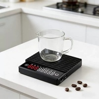 Balance à café professionnelle pour barista, 2 kg, 0,1 g, minuterie numérique, balance à expresso, portable, rechargeable, outil de préparation pour café filtre, taille mini