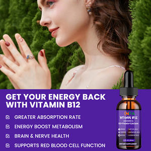 Personalización de fábrica Vitamina B12 con suplementos nutricionales Apoya la función de los glóbulos rojos Gotas líquidas - Product Image 4