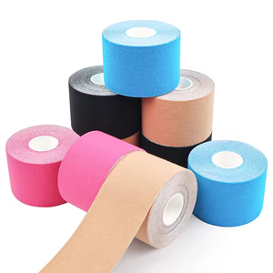 Bande <span class=keywords><strong>de</strong></span> kinésiologie sportive en gros, imperméable, élastique, en coton, pour soulagement <span class=keywords><strong>de</strong></span> la douleur, bande <span class=keywords><strong>de</strong></span> soutien athlétique OEM sous marque privée - Product Image 1