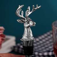 Bouchon de bouteille de vin en métal décoratif en forme d'animal, accessoires de bar pour vin rouge et whisky, cadeau de mariage - Grande Vente