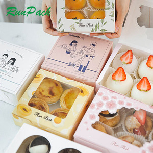 Conteneur à biscuits pour sandwich mousse à prix de gros au design personnalisé joli emballage de boîte à fenêtre pour gâteau pâtissier en papier - Product Image 6