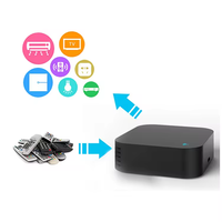 Smart tuya commande vocale universelle tv wifi ir télécommande avec capteur de température et d'humidité