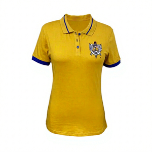 เสื้อเชิ้ตลำลองฤดูร้อนสำหรับผู้หญิง Sigma Gamma Rho ขายส่ง เสื้อผ้าสำหรับชมรมนักศึกษา ผลิตจากโพลีเอสเตอร์/ผ้าฝ้ายผสม ระบายอากาศได้ดี เป็นมิตรกับสิ่งแวดล้อม สำหรับสวมใส่บริเวณลำคอ - Product Image 1