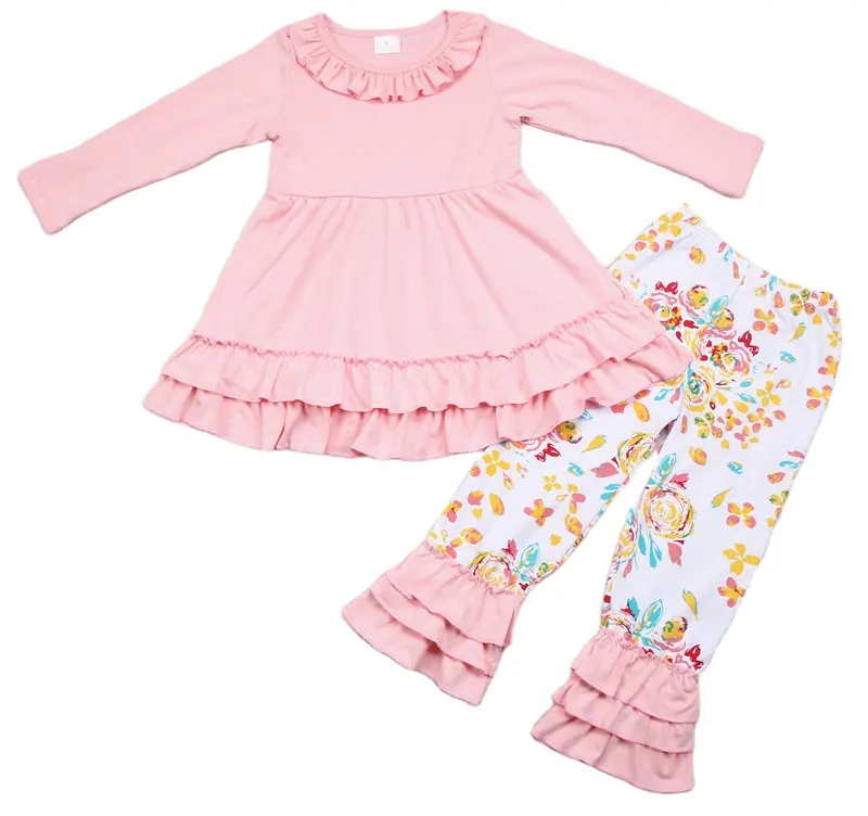 spring 2022 clothes wholesale baby set cloth girl long sleeve set