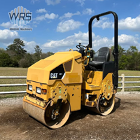 Compacteur de sol original CB14 Cat d'occasion Mini rouleau compresseur vibrant à double tambour
