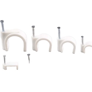 Clip de câble de 4mm à 40mm rond Accessoires De Câblage Avec le Clou En Acier Rond En Plastique Type Câble Clip - Product Image 1