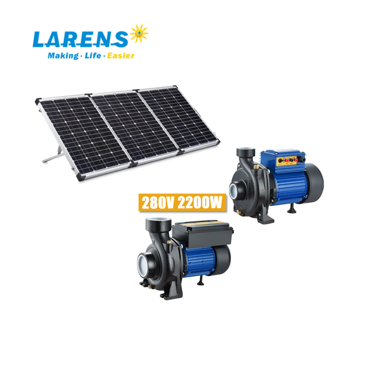 Бесщеточный ирригационный насос постоянного тока LARENS 2200 Вт с солнечными панелями