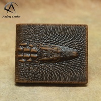 Dompet Pendek Kulit Sapi Asli untuk Pria, Dompet Pendek Kulit Sapi Asli Retro Modis Bisnis
