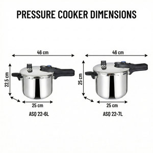 Olla a Presión de Acero Inoxidable E-TOP con Características de Seguridad, Cocción Rápida y Uniforme para Comidas Saludables, Olla a Presión para Sopas - Product Image 2