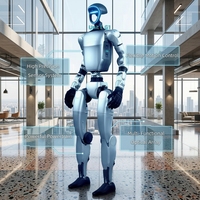 Nouveau robot humanoïde industriel UBTECH Walker S2 G1, 132x450x200, 52DOF, charge utile de 35 kg, certifié CE ISO, pour utilisation en hôtel/livraison de repas/lobby