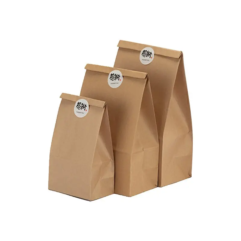 음식 샌드위치 테이크 아웃 포장 과일과 야채를 위한 맞춤형 빵 가방 디자인 친환경 쇼핑 종이 가방