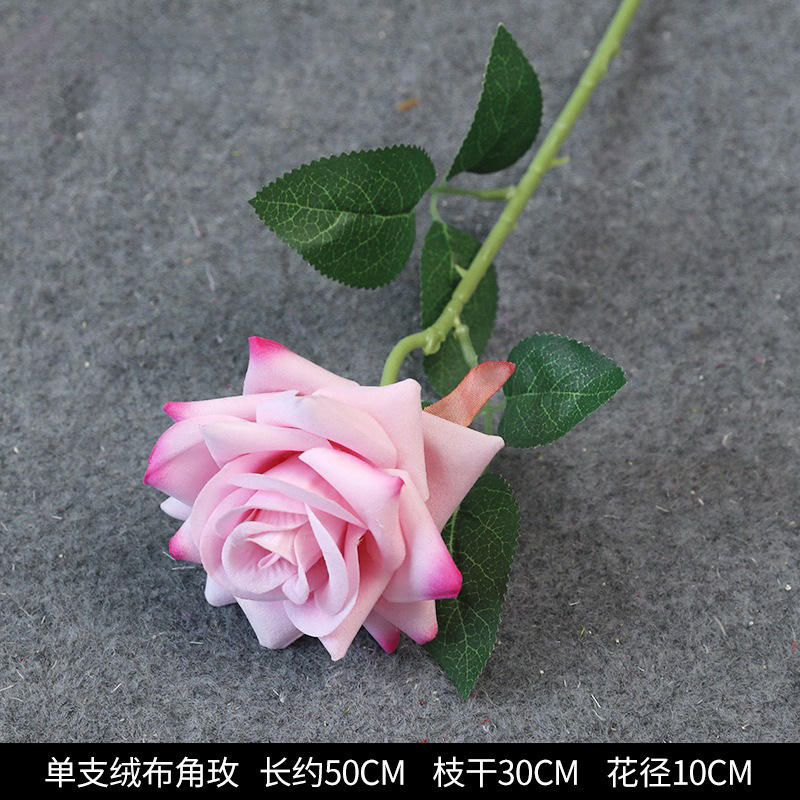 กุหลาบมุมผ้าสำลีเดี่ยว