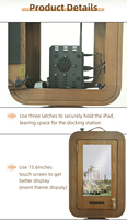 Photomaton Offre Spéciale pour iPad 12.9 "avec support d'imprimante en bois et écran tactile arrière 15.6"
