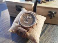 Groothandel Lage Moq 316L Rvs Hout Horloge Maatwerk Logo Oem Custom 5ATM Chronograaf Quartz Mens Houten Horloges