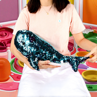 Peluche lestée en forme de baleine de 40 cm, jouet sensoriel apaisant, coussin en peluche, cadeau pour enfants et tout-petits