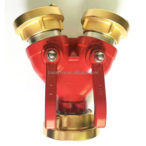 2 Yollu Y Tipi Yangın Söndürme Su Dağıtıcısı 3 Yollu 1.5" 2" 2.5" Giriş/Çıkış Stroz Kaplinli Su Bölücü, Kapatma Vanası ile - Product Image 2