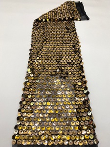 Hot Bán Hỗn Hợp Màu Sắc Sparky Sequin Lưới Vải Thêu Sequin Tulle Ren Chất Liệu Trình Tự Ren Vải Cho Đảng Ăn Mặc - Product Image 5