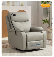 Fauteuil de manucure moderne multifonctionnel pivotant et inclinable avec structure métallique pour chambre et salon