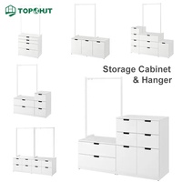 Ensembles de meubles de rangement universels multi-pièces en bois blanc pour appartements personnalisés et aménagements commerciaux