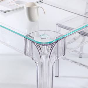 Bàn cà phê vuông <span class=keywords><strong>plexiglass</strong></span> Acrylic sofa cuối bảng đồ nội thất hiện đại Xuất hiện rõ ràng Acrylic tùy chỉnh phòng khách Acrylic - Product Image 3
