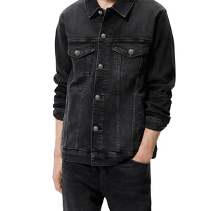 Veste en jean décontractée pour homme de haute qualité populaire Hiver Haute rue Respirante Coupe-vent à capuche 100% coton Grande taille - Product Image 5