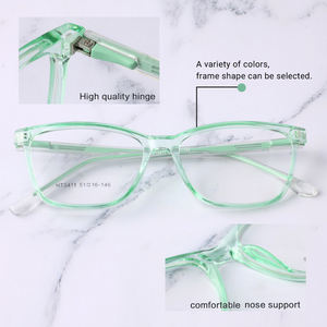 กรอบแว่นตาทรงรีเก๋ไก๋ สีใสแบบลูกกวาด แว่นตาดีไซน์เนอร์ พร้อมบานพับสปริง - Product Image 2