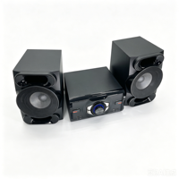 Système Hi-Fi portable 2.0 avec haut-parleurs en bois bleu, puissance de sortie élevée, idéal pour les soirées et le home cinéma – Meilleure vente