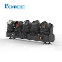 Barre de lumière LED mobile IP65 Tornado RGB + Jaune Citron 5*120W avec effet halo pour concerts en plein air, événements, spectacles, scènes