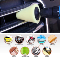 Ensemble de 6 pièces pour roues de voiture, perceuses à main, polissage conique, roues de voiture, détails de voiture, roues à billes, entretien des roues, polissage à l'éponge