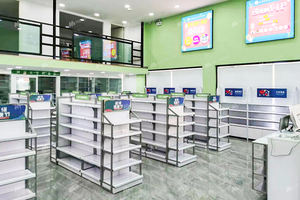 02-DYJYS003-P1 Rak Apotek Kayu Ramah Lingkungan Desain Interior Apotek Ritel untuk Perabotan Pajangan Obat - Product Image 6