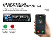 Lecteur MP3 avec écran LCD 1 Din, autoradio universel, amplificateur haute puissance, BT, FM, AUX, 2 USB, contrôle par application, lumières colorées