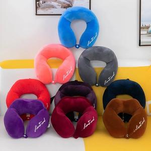 Soporte de avión Almohadas de masaje de viaje Almohadas cómodas Hogar Dormir Poliéster Cuello Almohadas en forma de U - Product Image 2