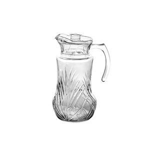 Thủy tinh nhà máy trong kho Jug với nhựa rõ ràng trong suốt 1L 1.5L 1.8L <span class=keywords><strong>2L</strong></span> đa kích thước Glass <span class=keywords><strong>Pitcher</strong></span> với nắp - Product Image 3