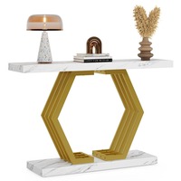 WDY 2025 Nouveau meuble d'entrée Table console moderne avec dessus en marbre pour canapé canapé salon