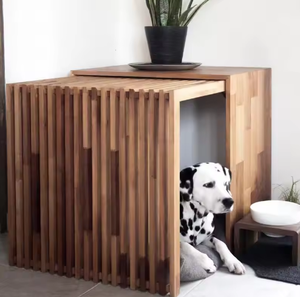 Gabbia per Cani in Legno Puro per Interni, Recinto in Legno Massiccio per Cani di Piccola e Media Taglia, Cuccia per Cani - Product Image 1