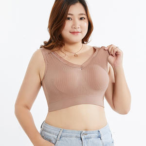 ホットセクシーな女性下着無料ワイヤーレースブラシエプッシュアップブラレットプラスサイズのブラジャーパッド付きベストトップブラ - Product Image 1