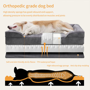 Canapé-lit de luxe pour chiens de taille moyenne, lit orthopédique de couchage profond, très grand format, très résistant - Product Image 2