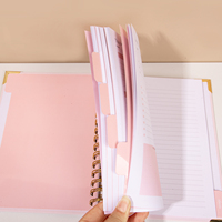 Planificateur d'Objectifs Quotidien et Hebdomadaire Marque Blanche Personnalisé à Couverture Rigide, Carnet de Bord d'Objectifs Spirale Non Daté Format A5