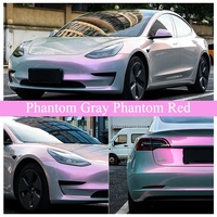 Film de protection de voiture en vinyle PVC gris bleu fantaisie, effet caméléon, clair de lune, lime, changement de couleur de la carrosserie, autocollant de décoration