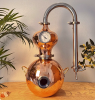 Distillateur manuel à reflux en cuivre rouge pour la production de Vodka, Gin, Rhum, Whisky et de parfums, alimenté au gaz naturel